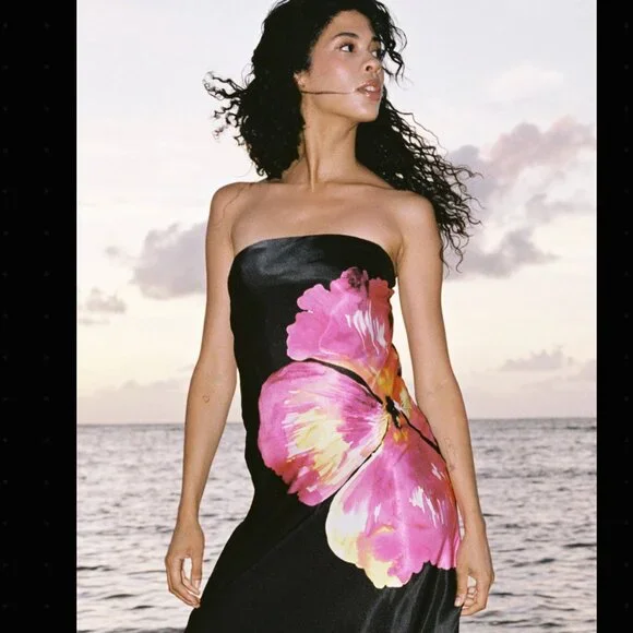 L Space - Spring In Love Dress - After Midnight Hibiscus - Picture 1 of 6